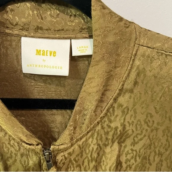 Maeve by Anthropologie Olive Bomber Jacket - Picture 6 of 7